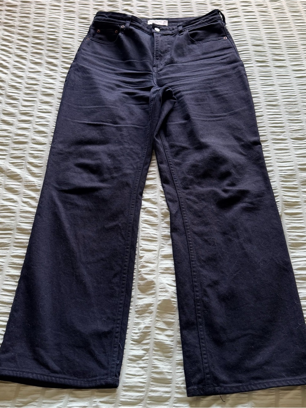 Abercrombie & Fitch Black Wide-Leg Jeans